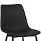 Armen Living Monte Contemporary Dining Chair in Black Faux Leather with Black Metal Legs LCMOCHBLACK - alternate 3